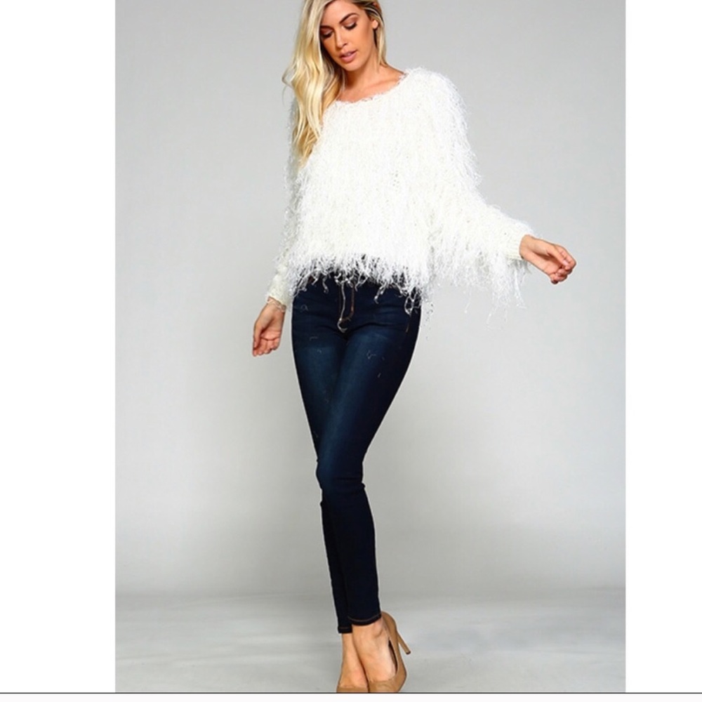 ✨Winter White Fluffy Sweater✨ - Picture 3 of 4